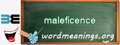 WordMeaning blackboard for maleficence